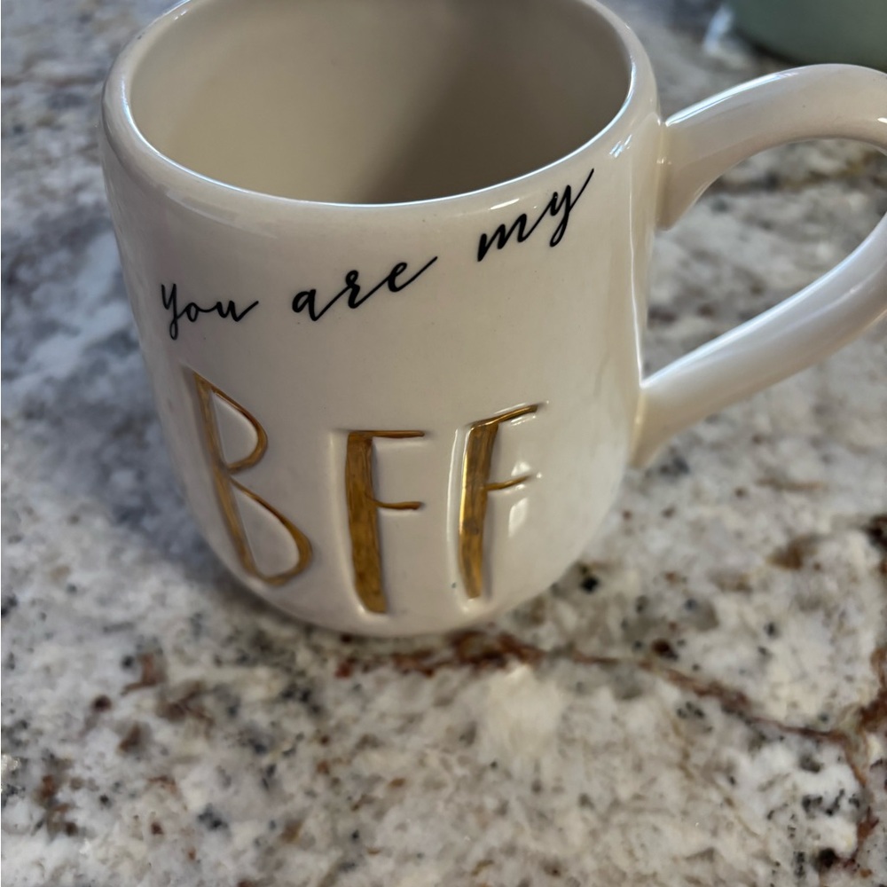 Stylish BFF Mug with Gold Accents